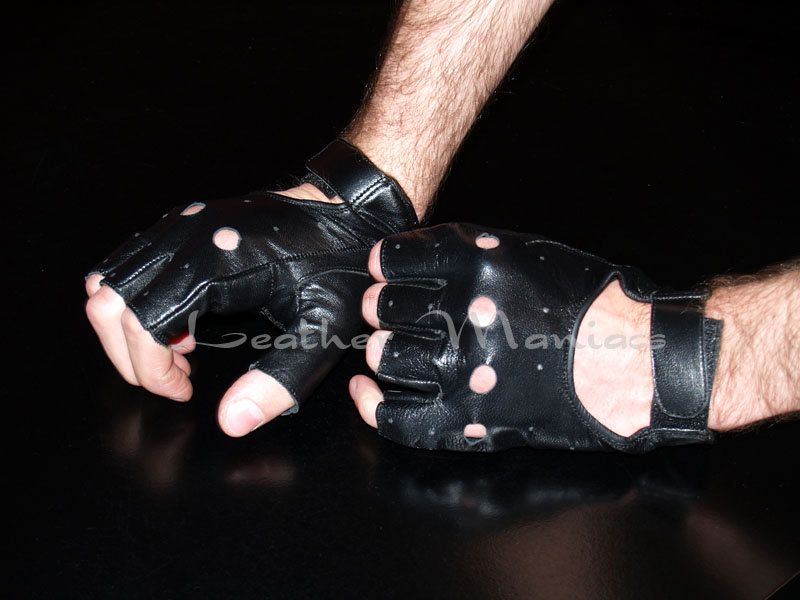 Fingerlose Lederhandschuhe - Maniacs Leather